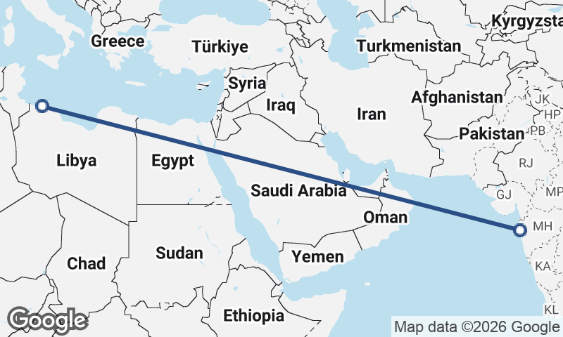 Tripoli to Mumbai