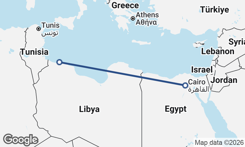 Tripoli to Cairo
