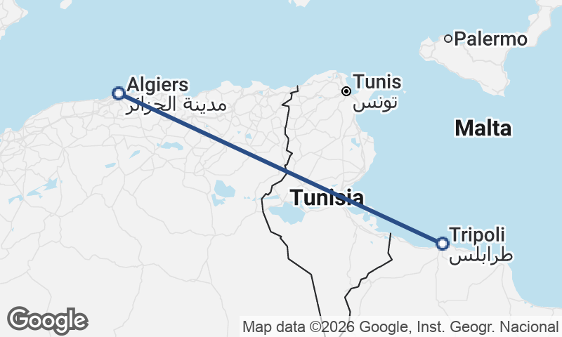 Tripoli to Algiers