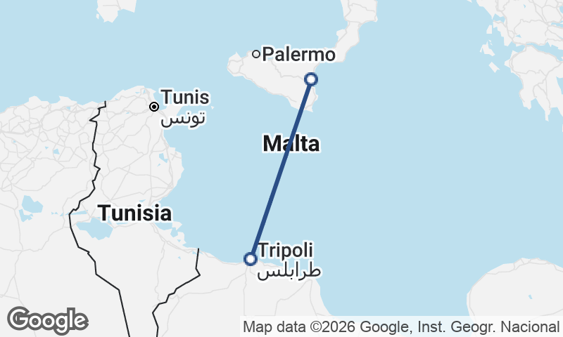 Tripoli to Catania