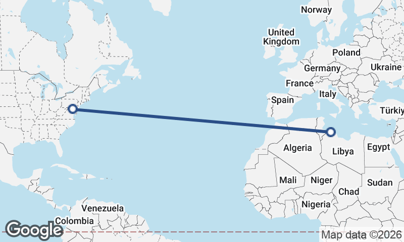 Tripoli to Baltimore