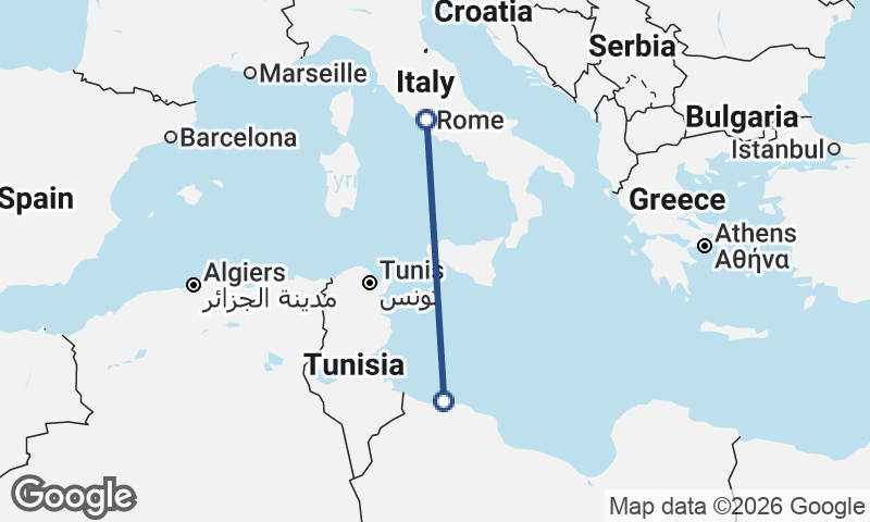 Tripoli to Rome