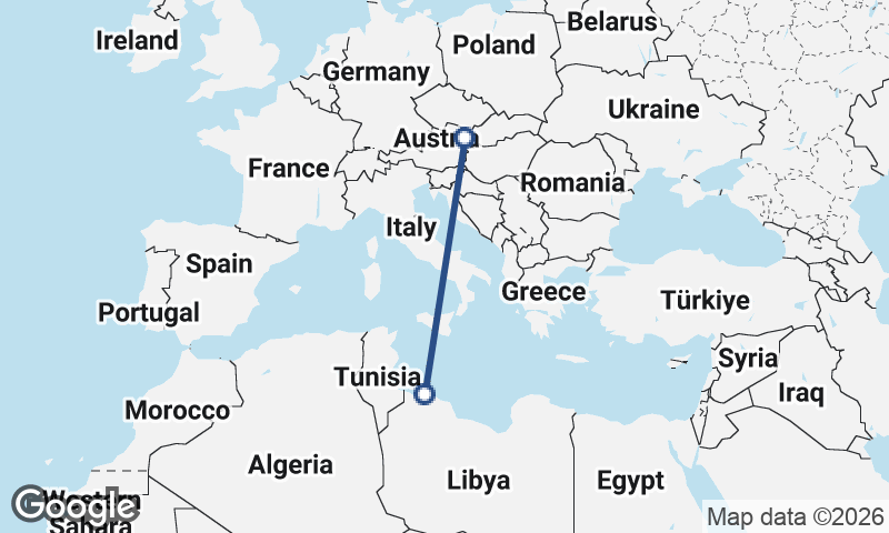 Tripoli to Vienna