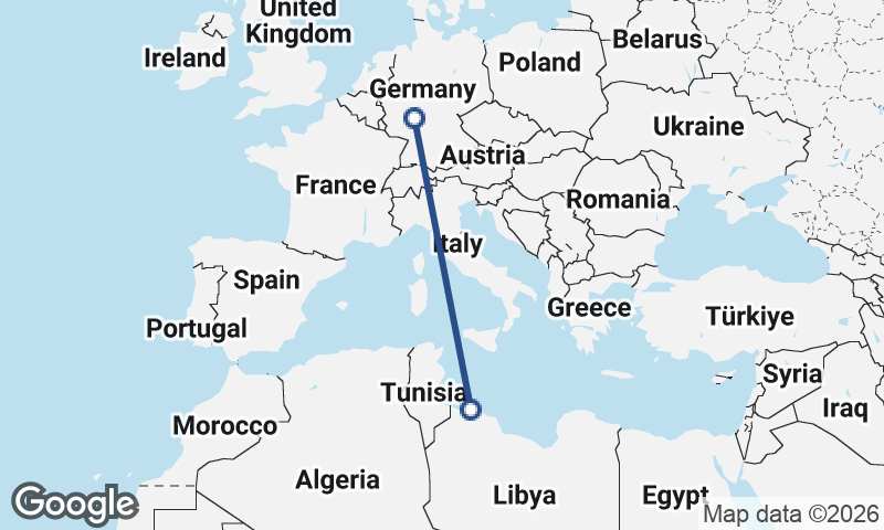 Tripoli to Frankfurt