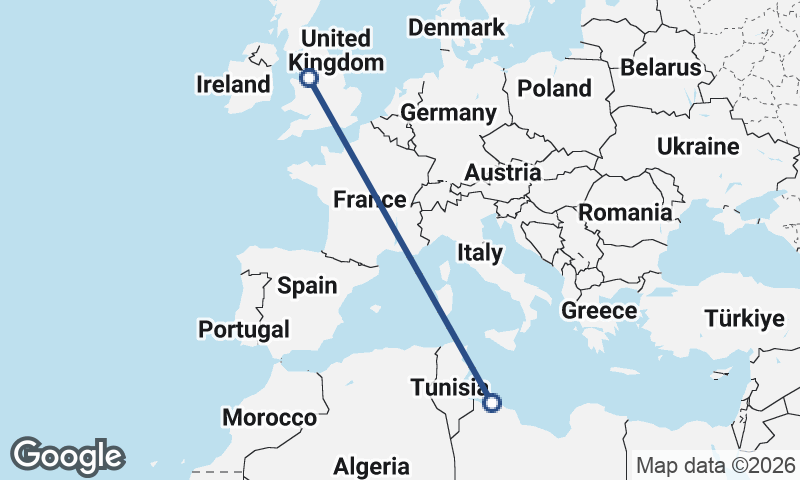 Tripoli to Liverpool