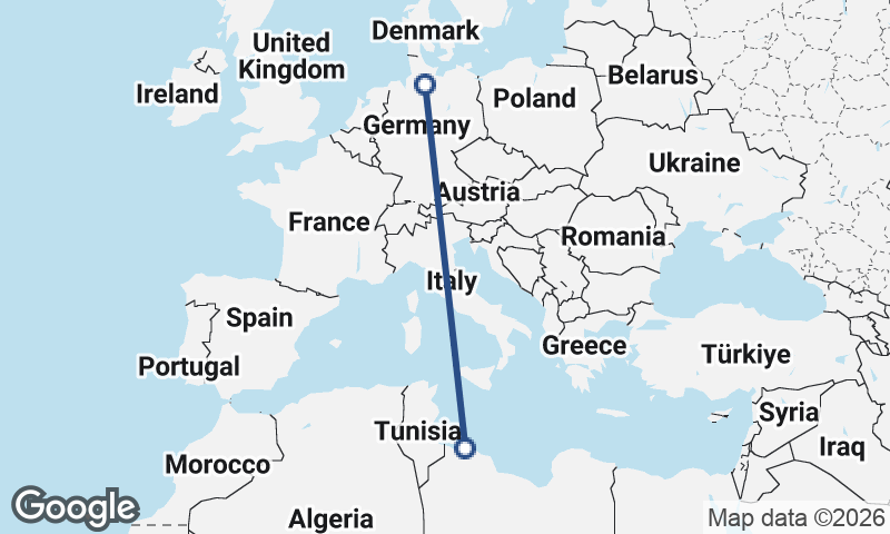 Tripoli to Hamburg