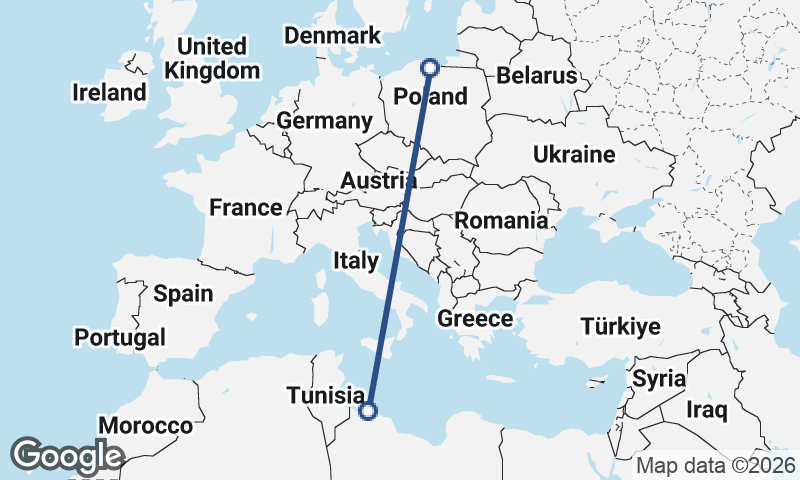 Tripoli to Gdańsk