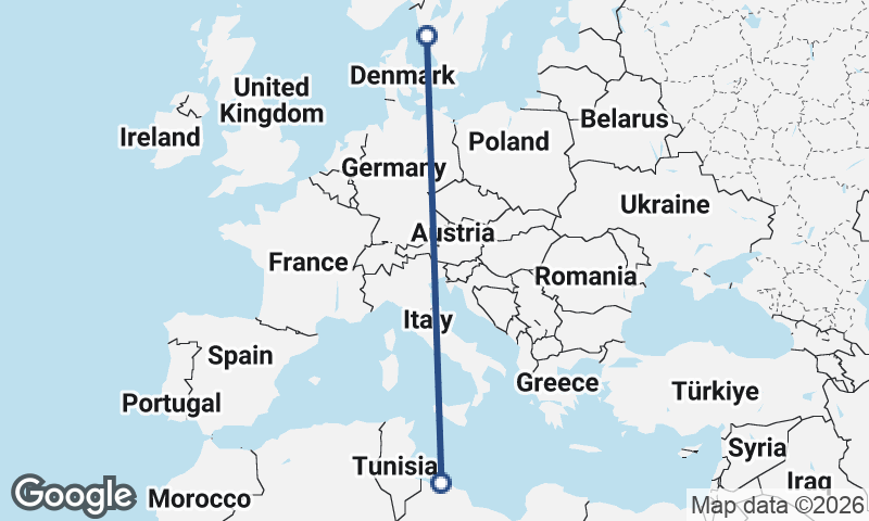 Tripoli to Göteborg