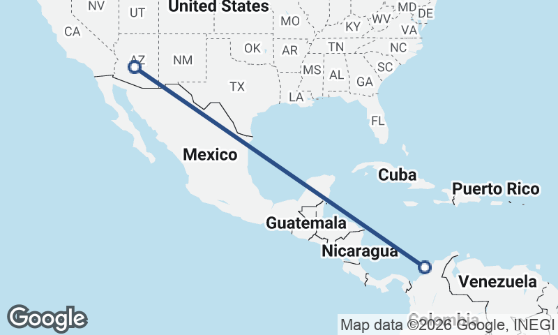 Phoenix to Cartagena