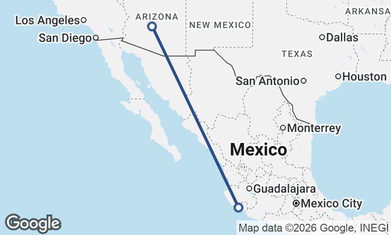 Phoenix to Manzanillo