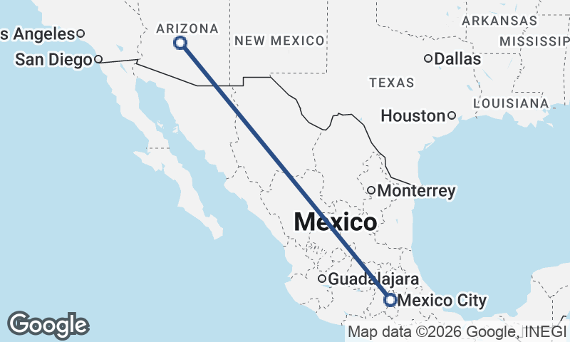 Phoenix to Mexico City