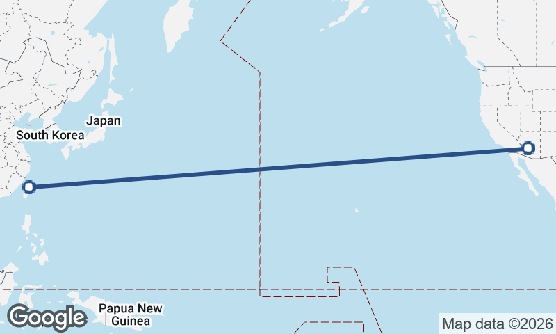 Phoenix to Taipei