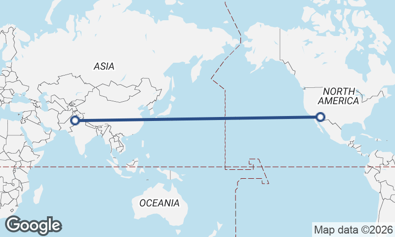 Phoenix to Faisalabad