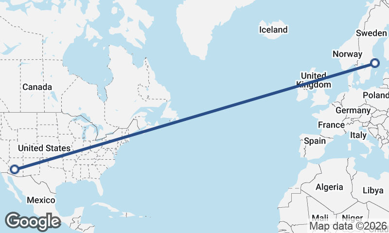 Phoenix to Stockholm