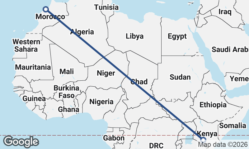 Casablanca to Nairobi