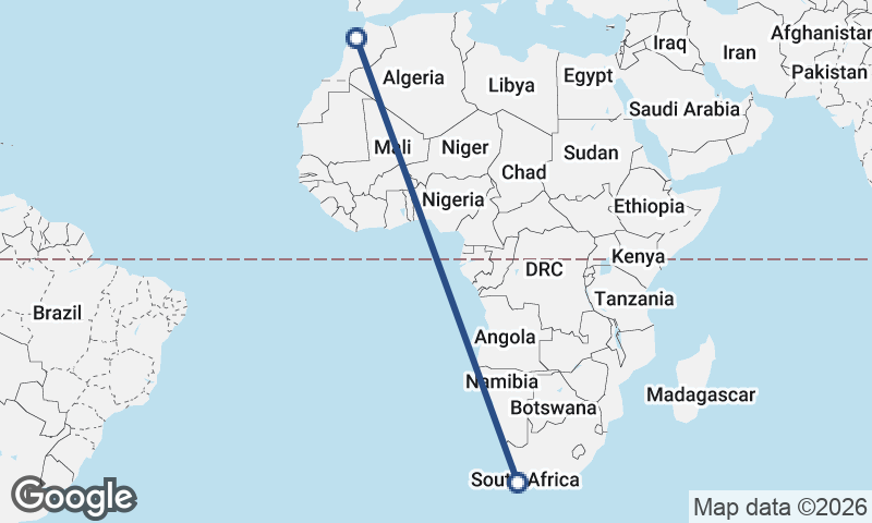 Casablanca to Cape Town