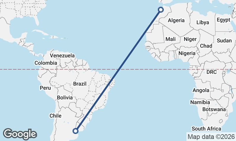 Casablanca to Buenos Aires