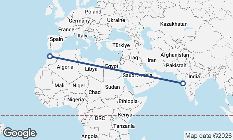 Casablanca to Mumbai