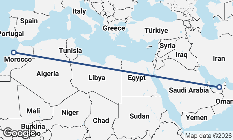 Casablanca to Abu Dhabi