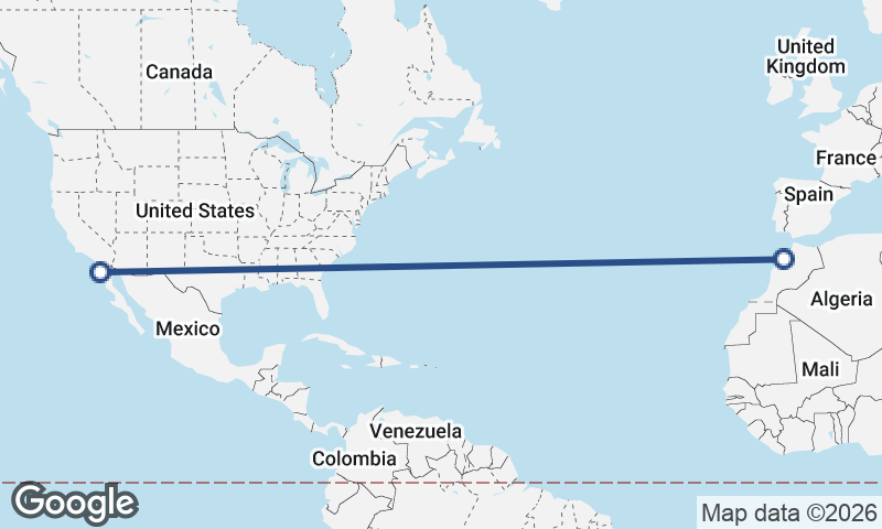 Casablanca to Ensenada