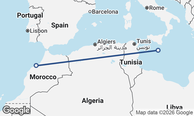 Casablanca to Valletta