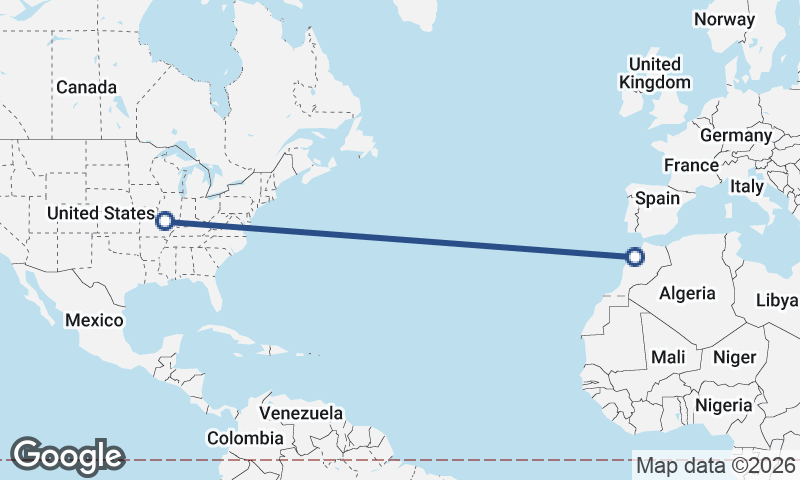 Casablanca to St. Louis