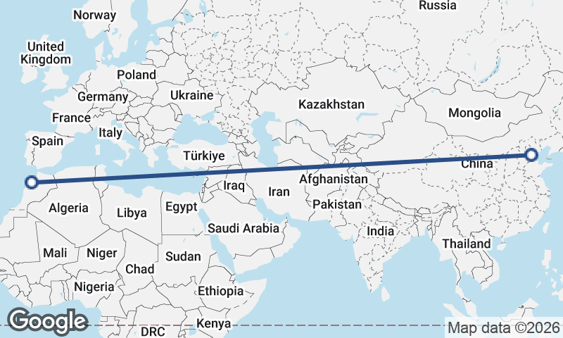 Casablanca to Tianjin