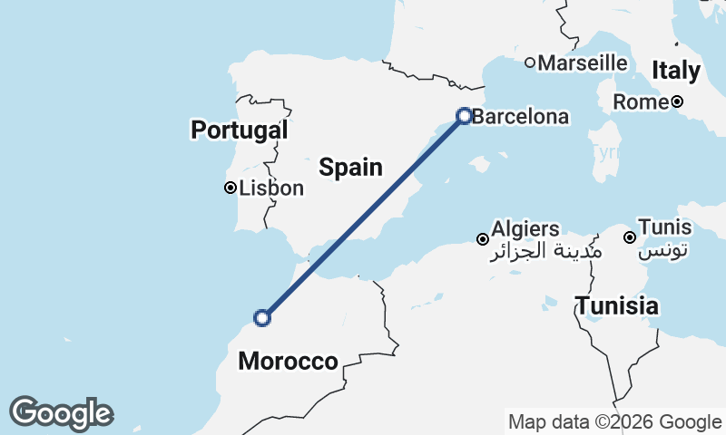 Casablanca to Barcelona