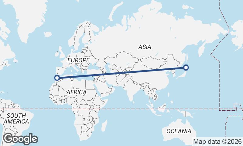 Casablanca to Sapporo