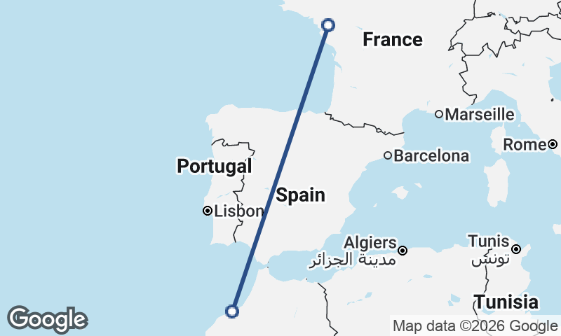 Casablanca to Nantes