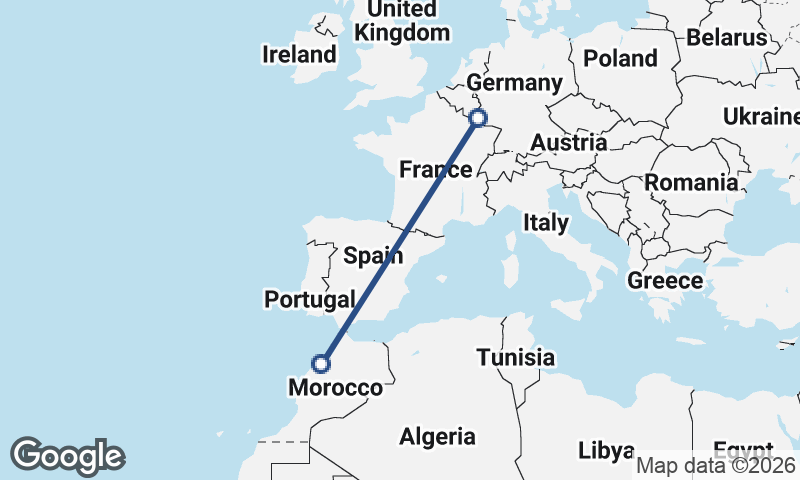 Casablanca to Luxembourg City