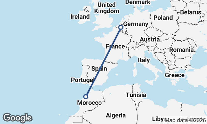 Casablanca to Brussels