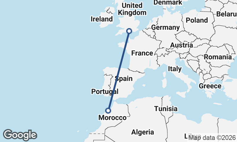 Casablanca to Southampton