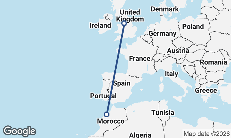 Casablanca to Manchester