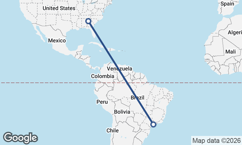 Atlanta to São Paulo