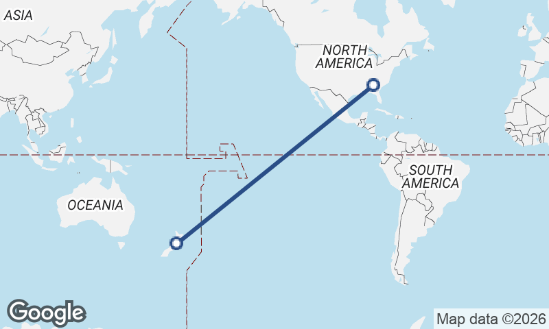 Atlanta to Wellington