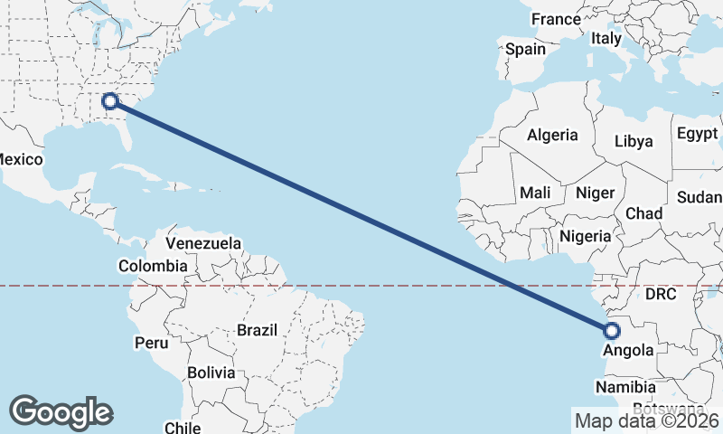 Atlanta to Luanda
