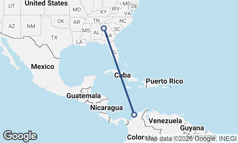 Atlanta to Cartagena