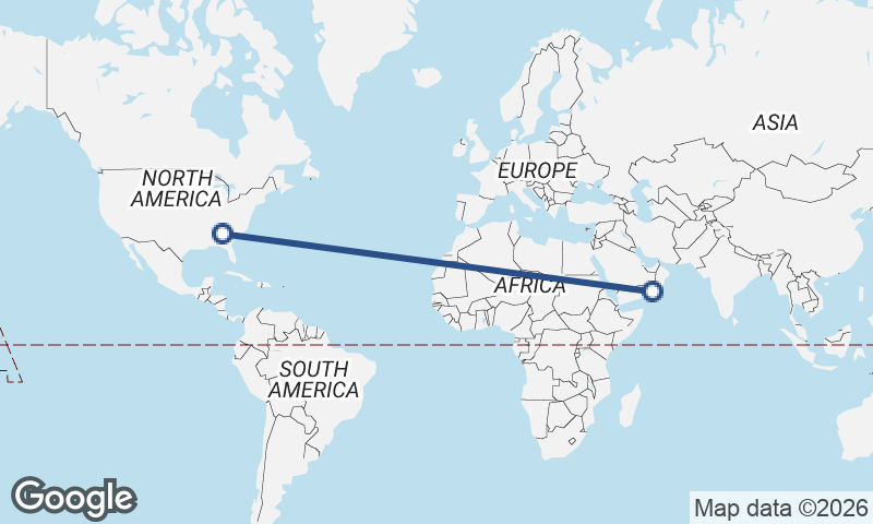 Atlanta to Şalālah