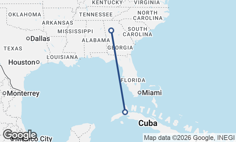 Atlanta to Havana