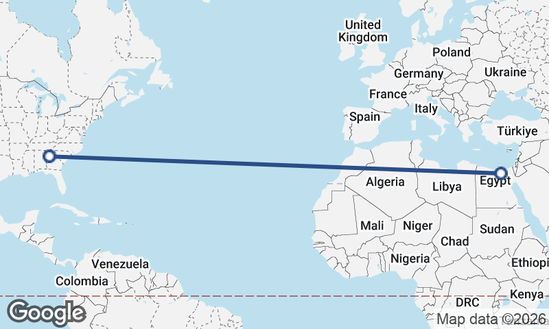 Atlanta to Cairo