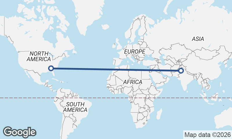 Atlanta to Faisalabad