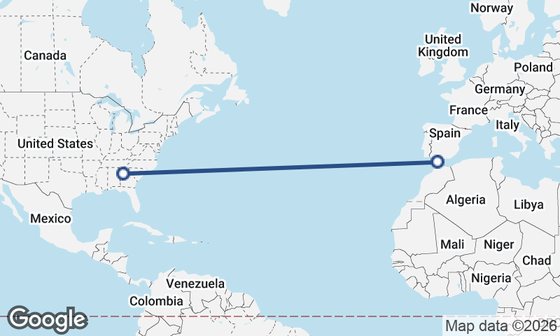 Atlanta to Algeciras