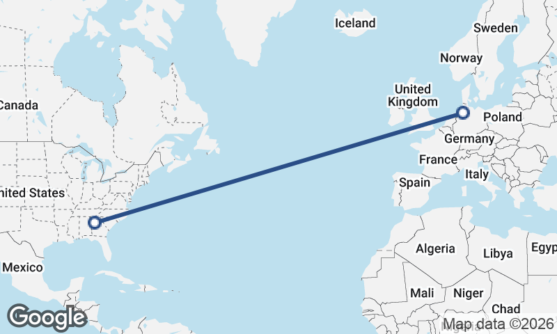 Atlanta to Bremerhaven