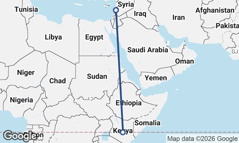 Lebanon to Kenya