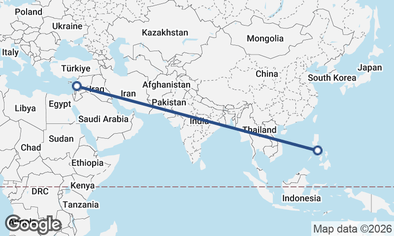 Lebanon to Philippines