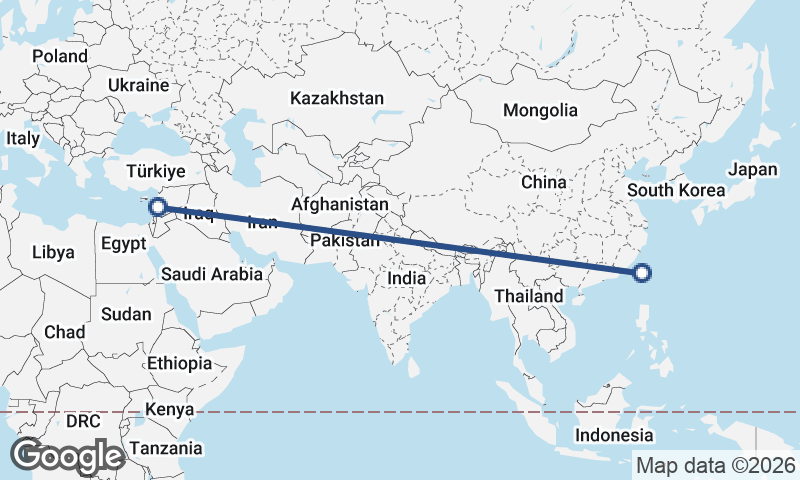 Lebanon to Taiwan