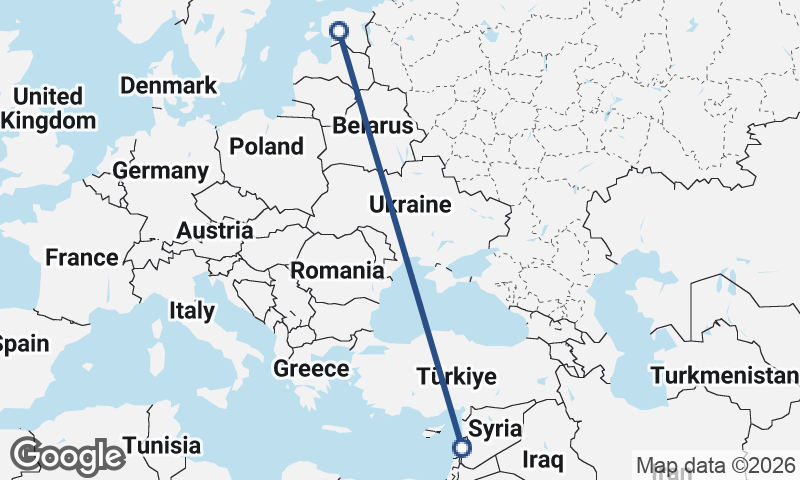 Lebanon to Estonia