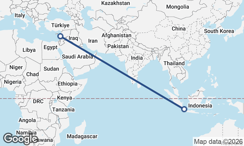 Beirut to Jakarta