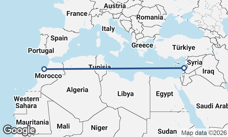 Beirut to Casablanca